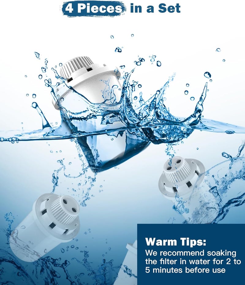 petnf Dog Water Fountain Filters Replacement 4 Packs, 2 Months Set of Replacement Filters for Large Pet Cat Water Fountain Dog Water Bowl Dispenser, Compatible with D2341/D2223/D2322/D2340 Models - Image 5